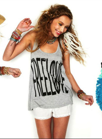 Lauren Moshi Shelby Swing Tank Free Love - Batyana Boutique
