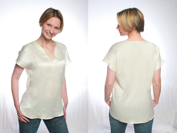 Isabel Lu V Neck Silk Blouse - Batyana Boutique
 - 2