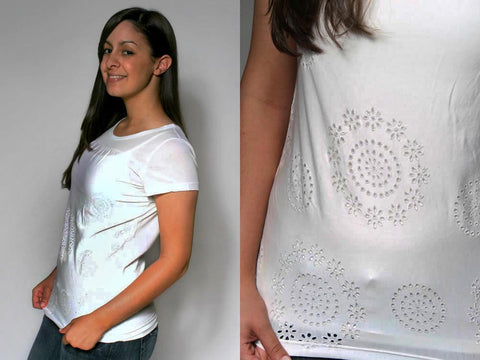 Johnny Was Sheered Tee - Batyana Boutique
 - 1