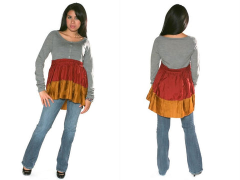 Manoush Skirted Merino Wool Sweater - Batyana Boutique
 - 1