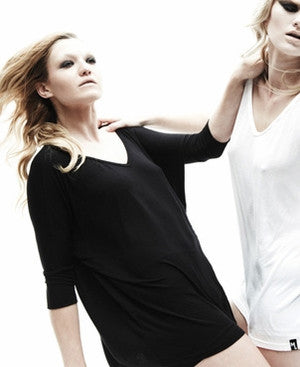 Michael Lauren Dylan V-Neck Draped Tee - Batyana Boutique
 - 2