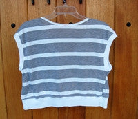 Midi Striped Oversized Crop Top - Batyana Boutique
 - 2