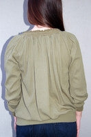 Midi Girly Long Sleeve Peasant Top - Batyana Boutique
 - 4
