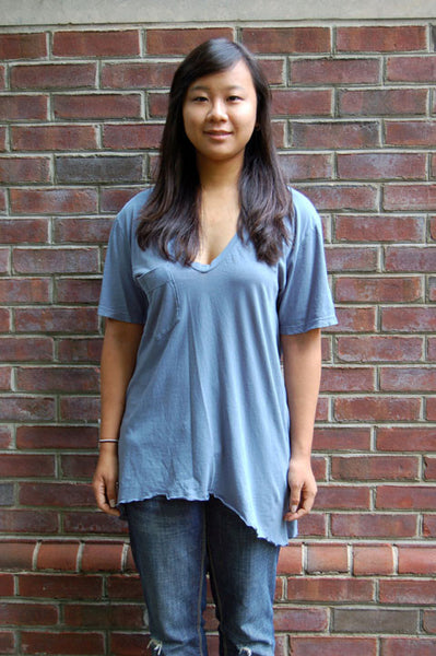 Midi V-Neck Pocket Tee - Batyana Boutique
 - 2