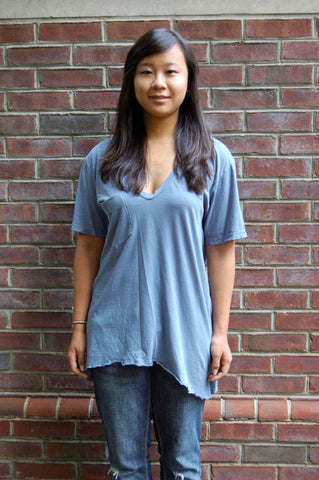 Midi V-Neck Pocket Tee - Batyana Boutique
 - 2