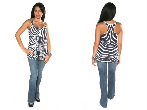 Torn by Ronny Kobo - Anne All Over Zebra Tank Top - Batyana Boutique
