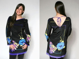 Twig Silk Dress - Batyana Boutique
 - 2
